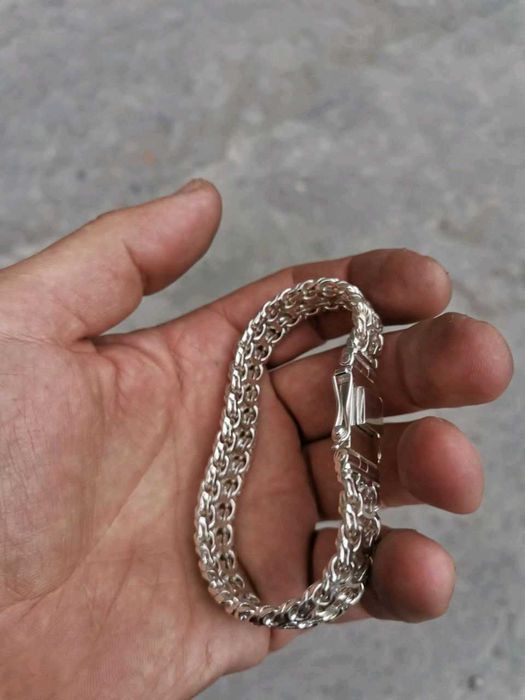 Срібний браслет 60г чоловічий, мужской серебряный браслет 925