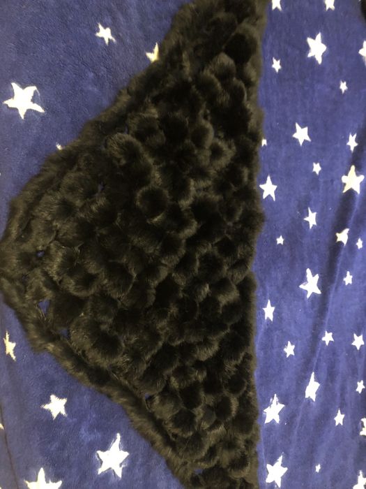 Шаль мех черная