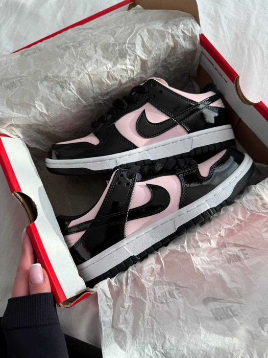 !!WOW!! Кросівки  Nike SB Dunk Low Patent Black Pink | кроссовки