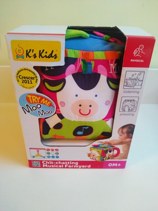 Розвиваюча іграшка м'який куб Ферма з музичними ефектами Ks Kids