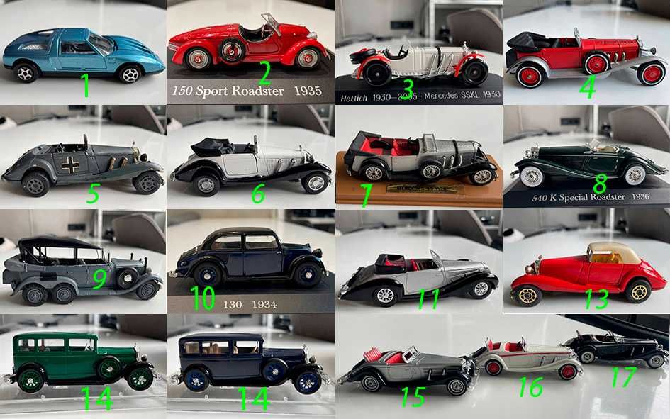 Delahaye Mercedes 150 SS 500K 540K G4 Solido Matchbox Ixo Altaya 1/43