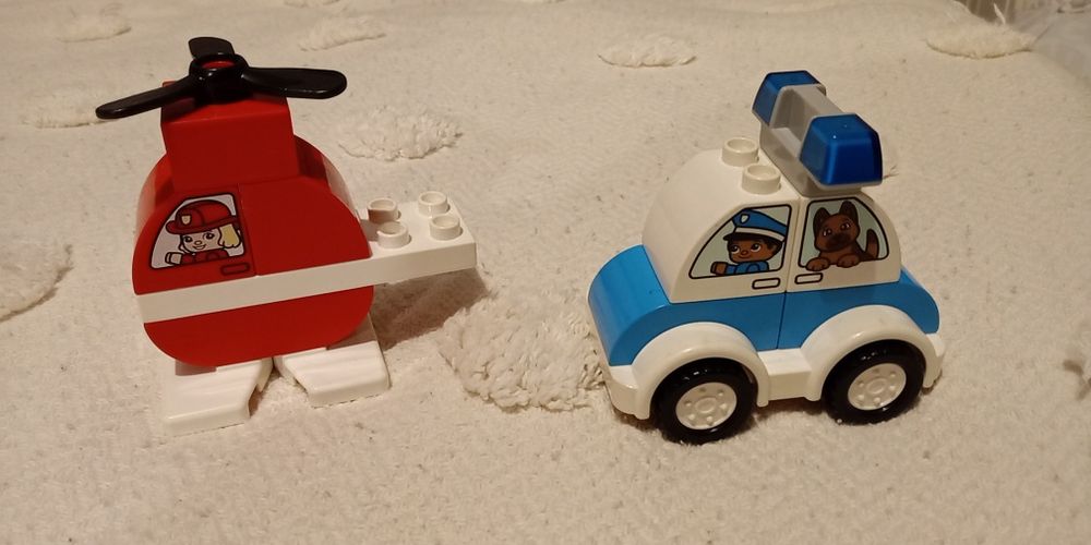 LEGO Duplo farma zwierzątka policja helikopter