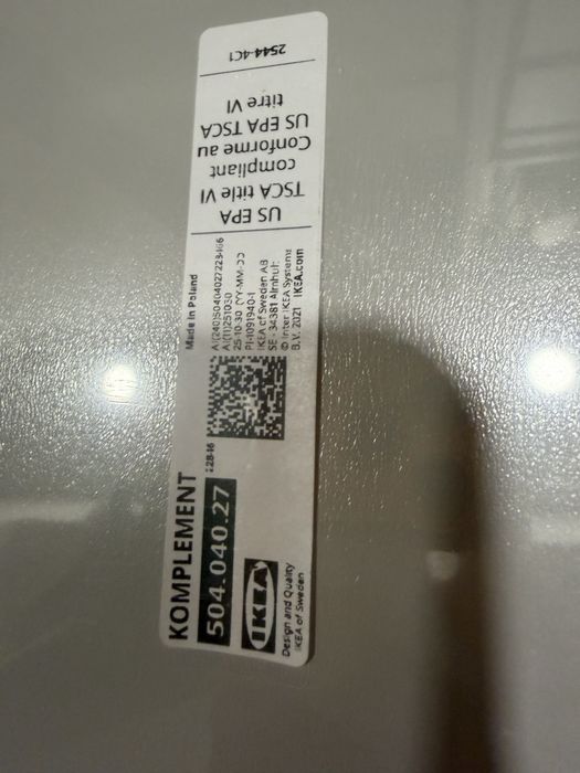 2 Wklady do szuflady komplement ikea