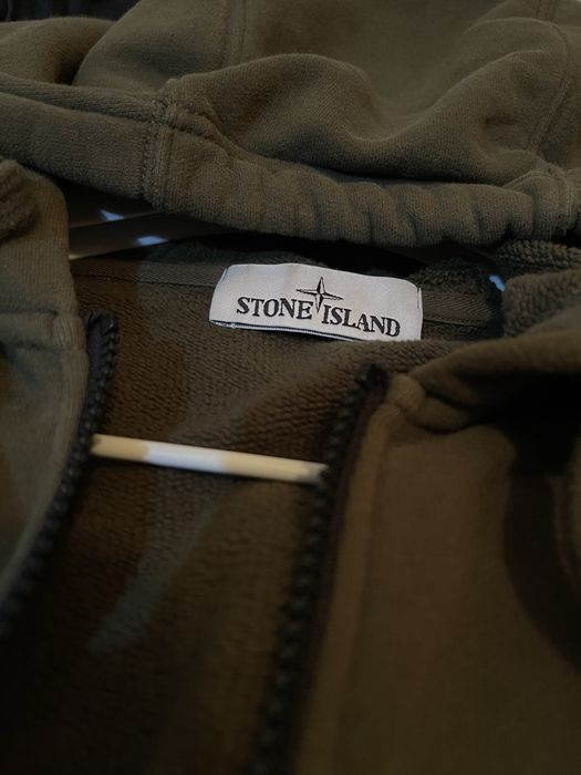 Stone island zipp hoodie хаки