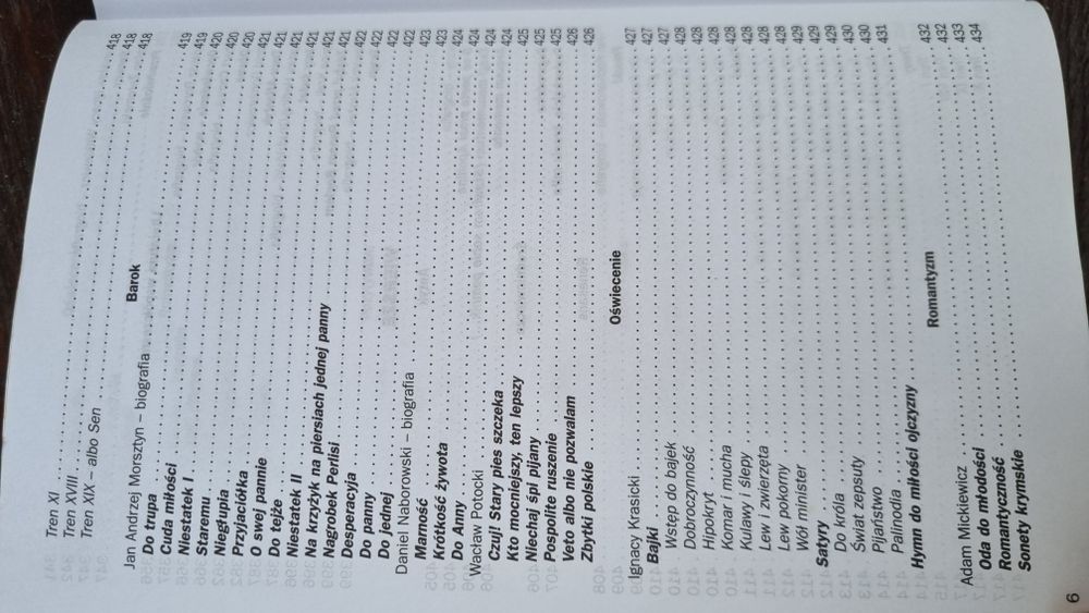 Opracowania lektur i wierszy.