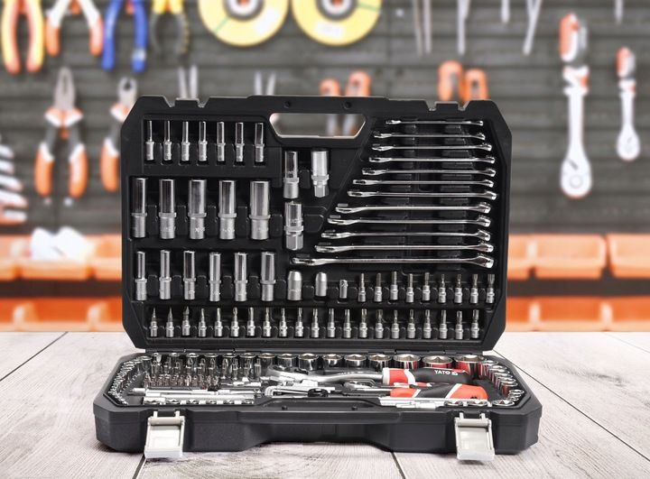 Klucze Nasadowe 1/4 3/8 1/2 Zestaw 216 Elem. Yato