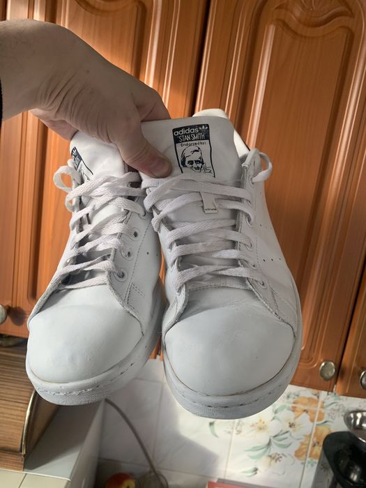 Оригинальные кожанные кроссовки кеды adidas stan smith 47размер