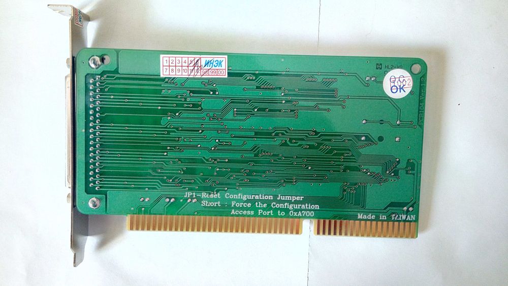 Плата MOXA C104P, четыре СОМ порта, 25 пиновых, , шина ISA, с кабелями ...