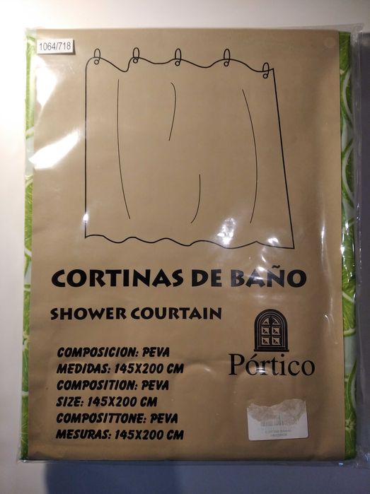 Cortina de banho/duche 145x200 cm