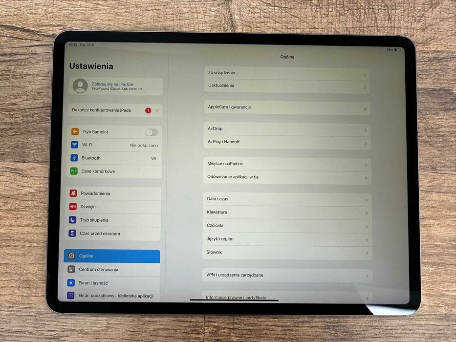 iPad Tablet Apple Pro 12.9-inch 4th 1TB Space Gray A2232 gwarancja