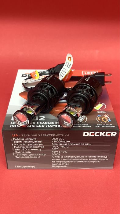 Decker лед GL-02 H7  HB4/HB3 H4  | Автолампи з чіткою границею світла