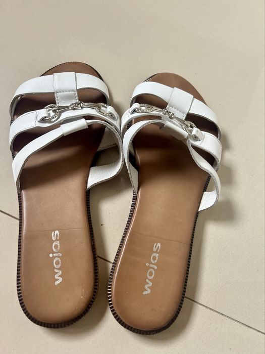 Skorzane klapki Wojas