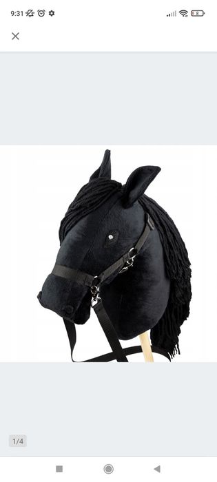 Koń na kiju Skippi Hobby Horse Czarny A3