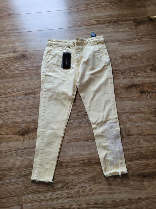 Spodnie nowe zara unisex bawełniane krój 3/4