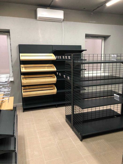 Стелажі для магазину, торгове обладнання, прилавки, полиці в магазин