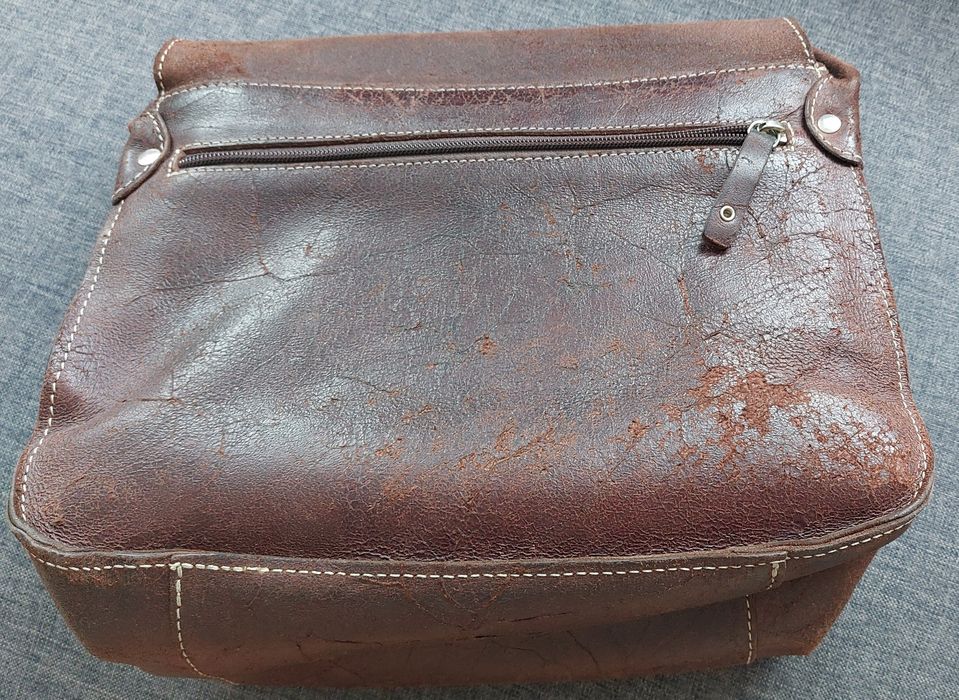 Daag Skórzana torebka brązowa torba listonoszka regulowany pasek skóra