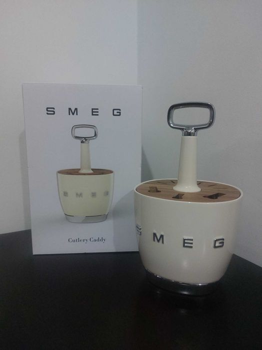 SMEG Suporte para Talheres - Creme - Novo
