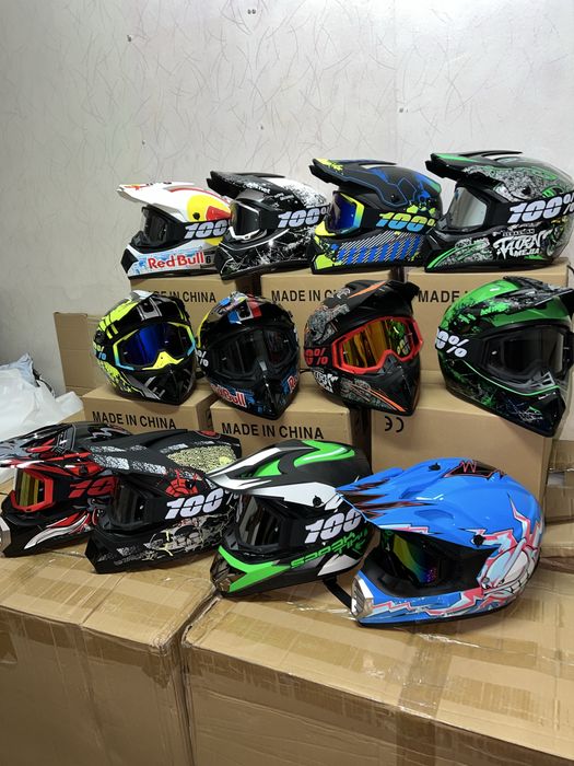 Кроссовый шлем эндуро для мото квадроциклов мотошлем