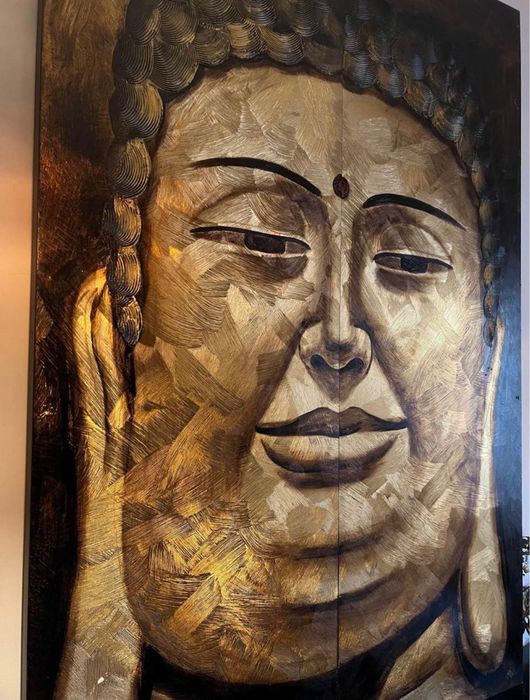 Quadro buda dourado