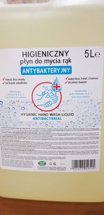 Płyn do dezynfekcji rąk Higieniczny antybakteryjny