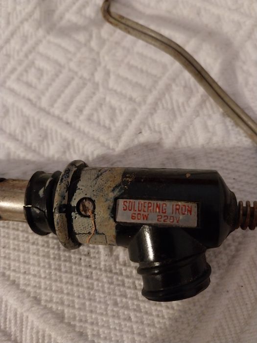 Aparelho de soldar antigo, anos 40, Soldering Iron 60W 220V + electrón