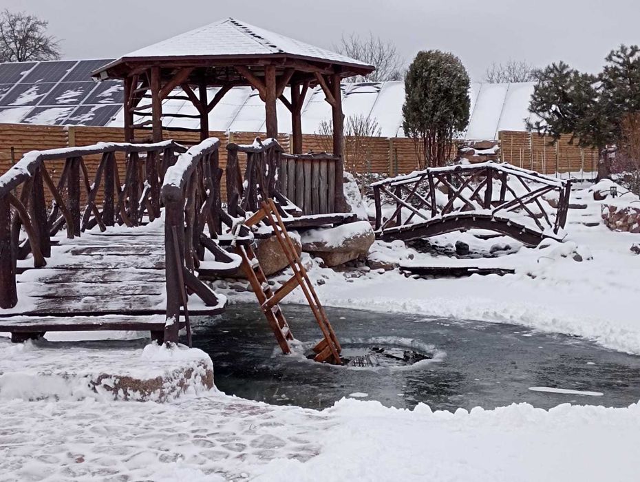 Дом будинок возле Фастова Баня сауна прорубь барбекю