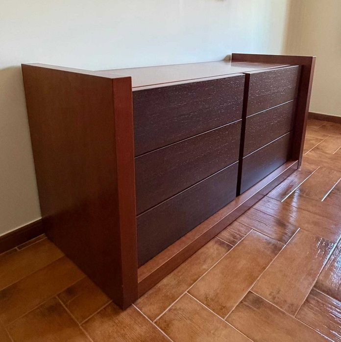 Quarto casal completo em cerejeira