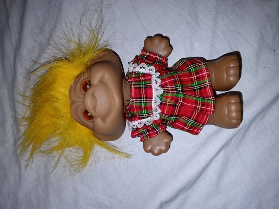 Dwa stare vintage figurki lalki Troll Dolls