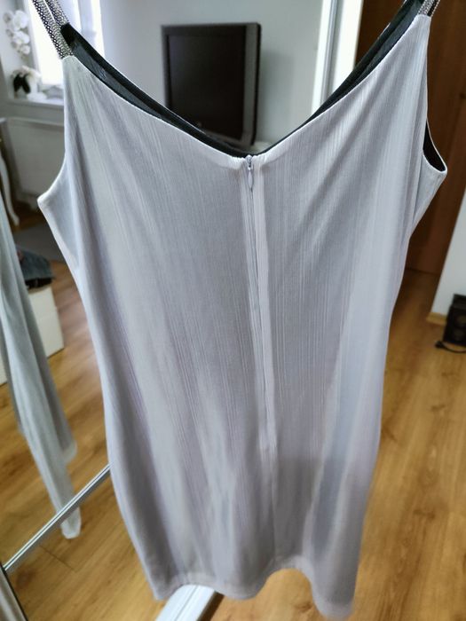 Sukienka srebrna NOWA SUGAR FREE Elegancka