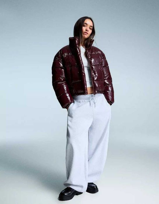 бершка дута куртка пуф з вініловим ефектом ХХS M L