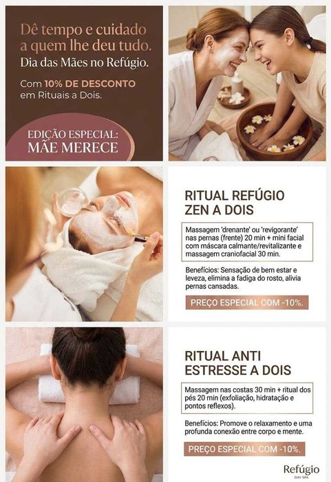 Promoção exclusiva: 10% de desconto em todos os serviços para o Dia das Mães.