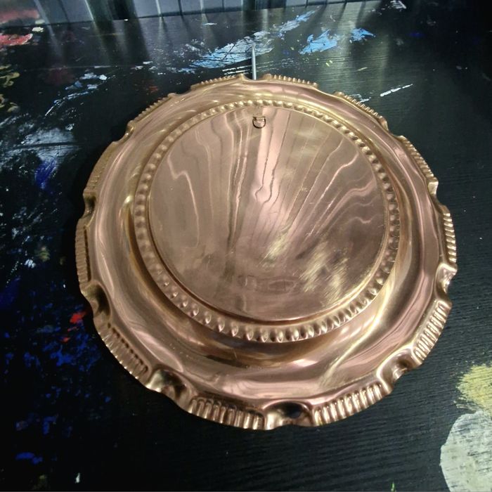 Conjunto de 2 Pratos de Parede Vintage em Cobre (31,5cm e 29,5cm)