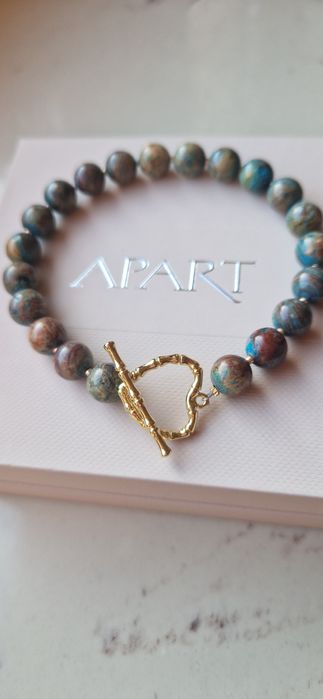 Bransoletka turkus afrykański ozdobne zapięcie  serce  jak Apart