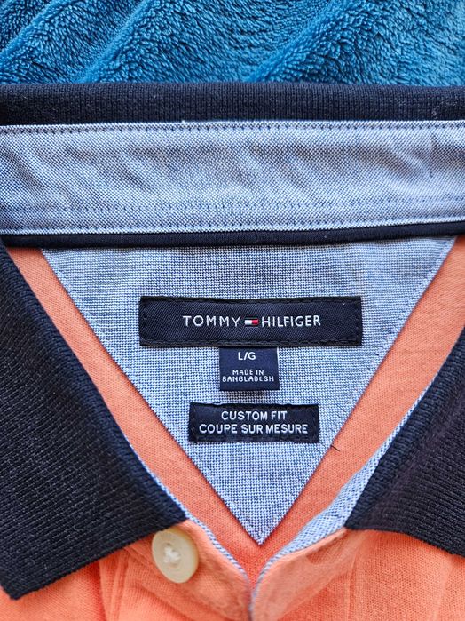 Camiseta polo masculina Tommy Hilfiger original, nova (Tamanho L)