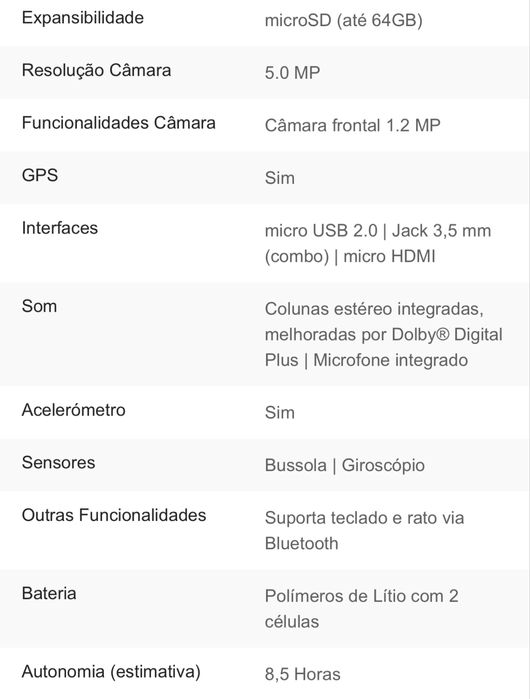 Toshiba Encore 2 WT10-A-102, com teclado e capa, como novo.