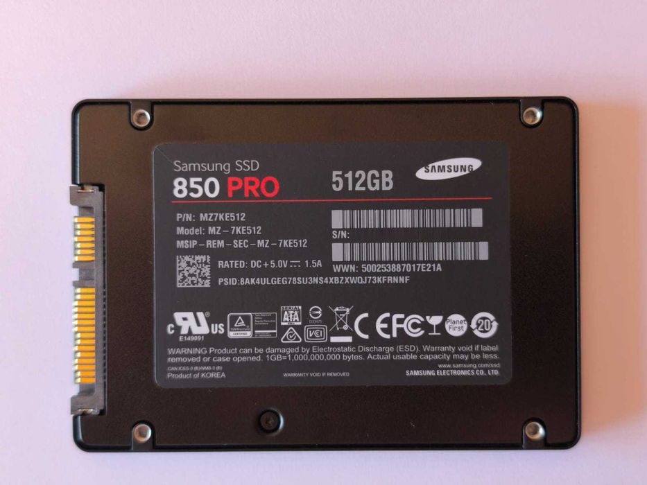 Disco SSD Samsung 850 Pro – 512GB (MZ-7KE512) – 2.5"