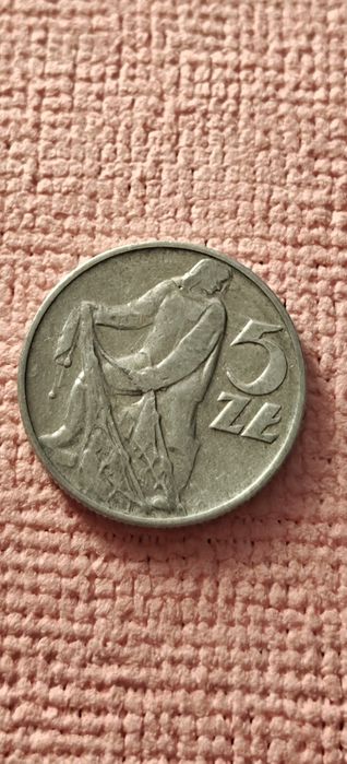 Moneta 5zł Rybak 1971 rzadki