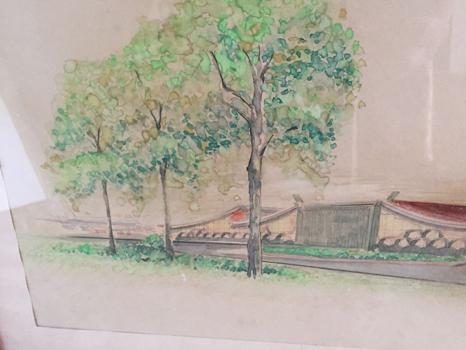 Pintura Aguarela do novo aeroporto de Faro