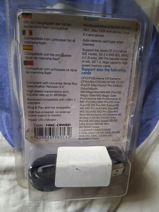 Leitor de Cartões (Card Reader) USB novo