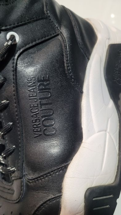 Buty sportowe sneakersy za kostkę czarne Versace Jeans Couture