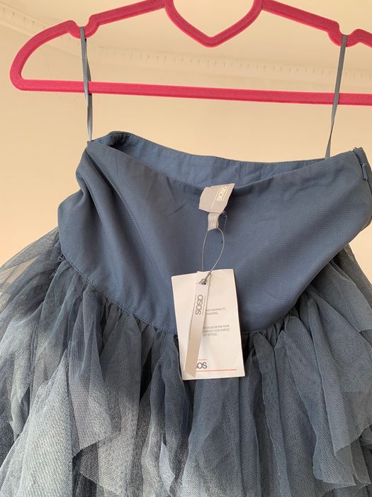 Шикарна вечірня спідниця міді нарядна на випуск весілля  asos