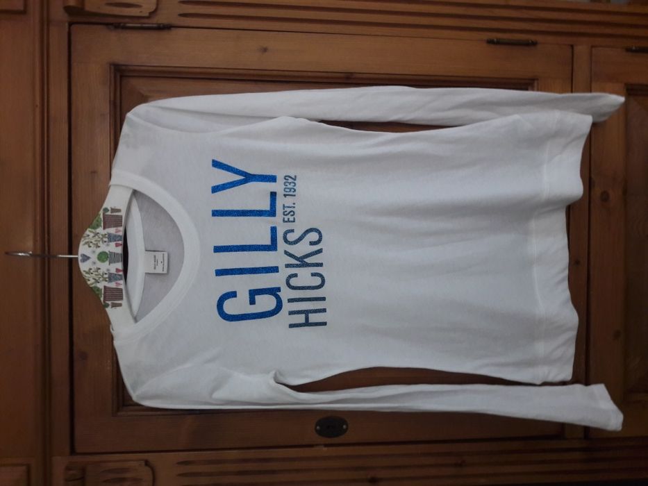 Gilly Hicks/Abercrombie modna bluzka premium brokat blue z USA r 10/38