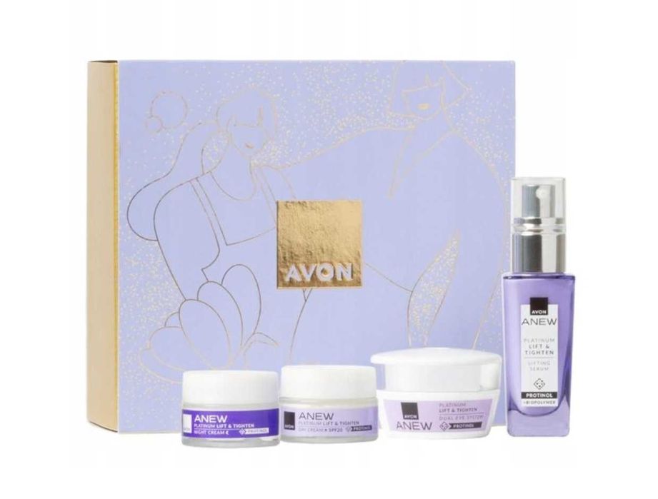 AVON Zestaw upominkowy Anew Platinum Skin Blockbuster - 4 kosmetyki