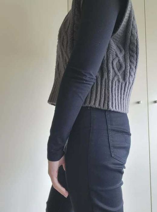 Conjunto Camisa + Colete Cinza com Brilhantes - ZARA & Parfois