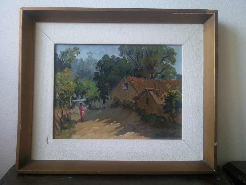 quadros a óleo de pintor reconhecido assinados e datados.