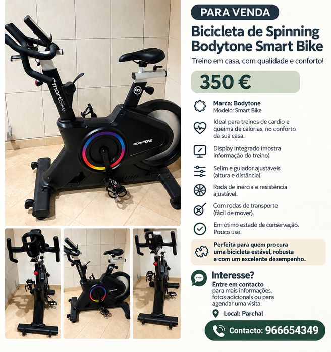 Bicicleta de Spinning Bodytone Smart Bike