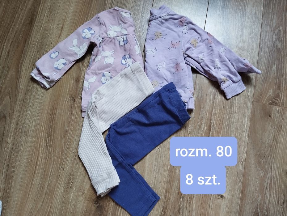 Zestaw, paka ubrań rozm. 80, 8 szt.