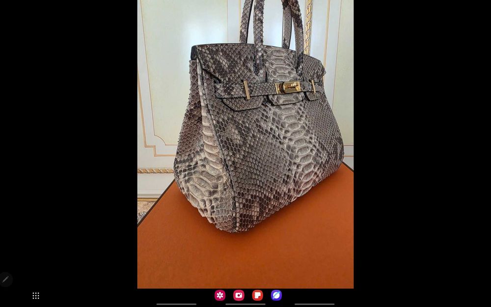 Сумка биркин HERMÈS питон