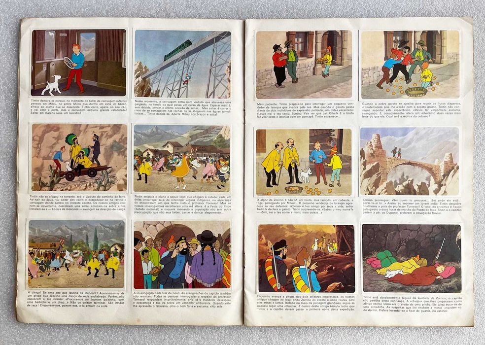 Caderneta Completa ~ "TINTIN e o TEMPLO do SOL" ~ Royal 1970 ~ #RARA#
