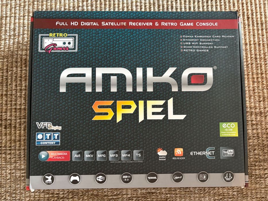 Receptor de satélite digital Full HD e consola jogos ret